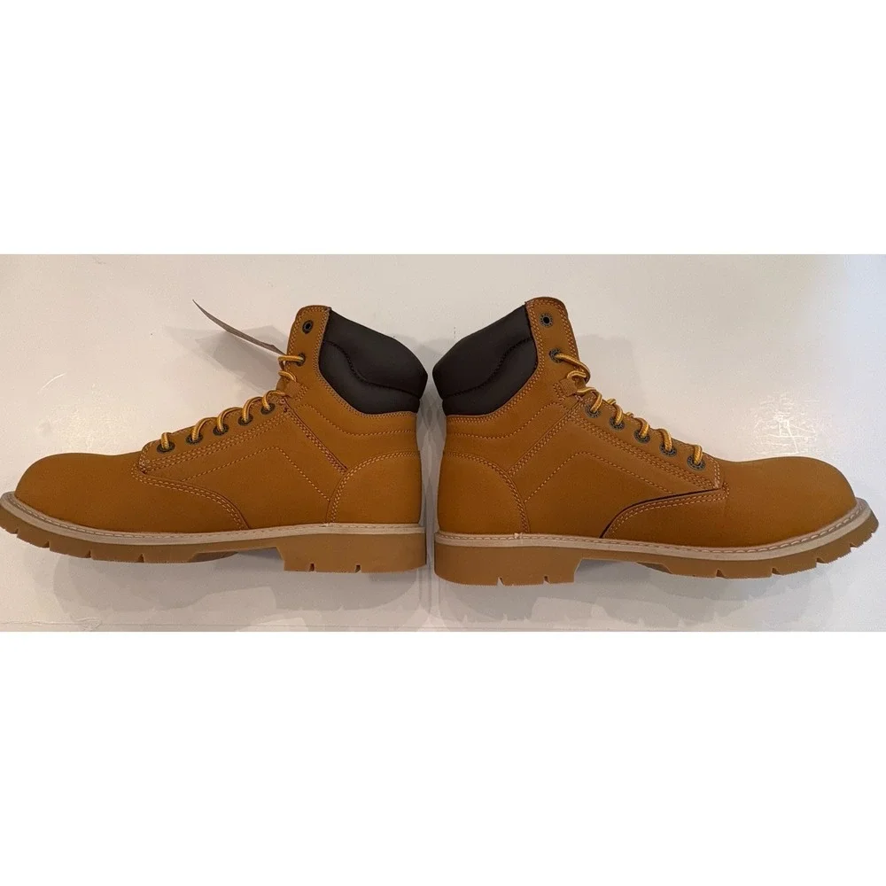Hi Tec  X-T Men's 10 Tan Steel Toe Boots Cade Oil Resistant  7 Inch NWT